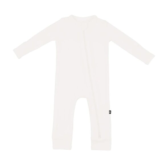 KYTE Baby Zip-Up Romper in Cloud Size 12-18 M - Picture 1 of 4